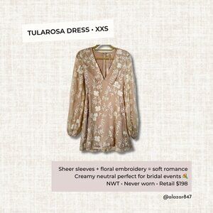 Tularosa Ryland Dress NWT | Embroidered Tulle Mini | XXS